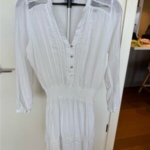 Rails white Boho peasant mini dress size small